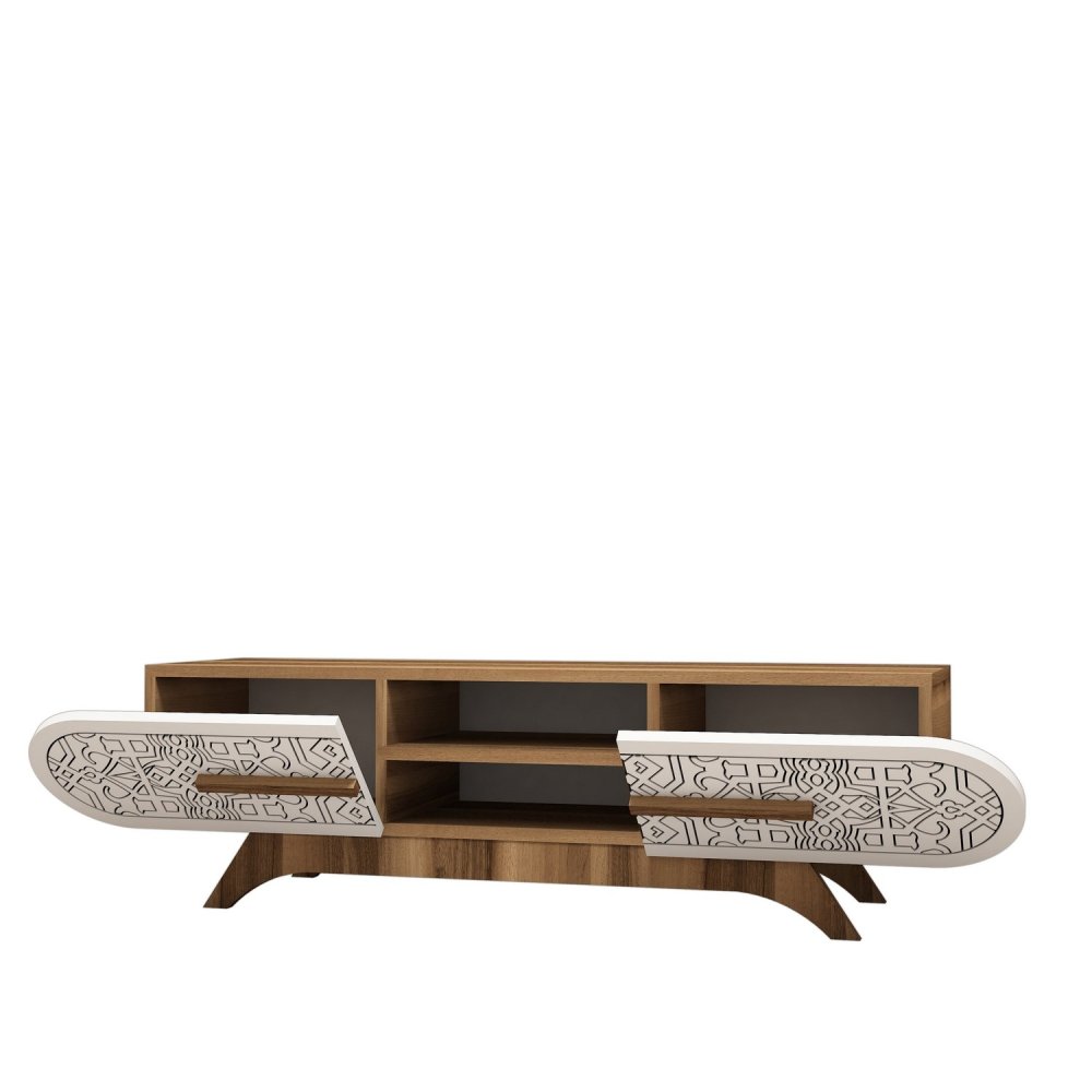 TV stolek Defne - Walnut White (obrázek 2)