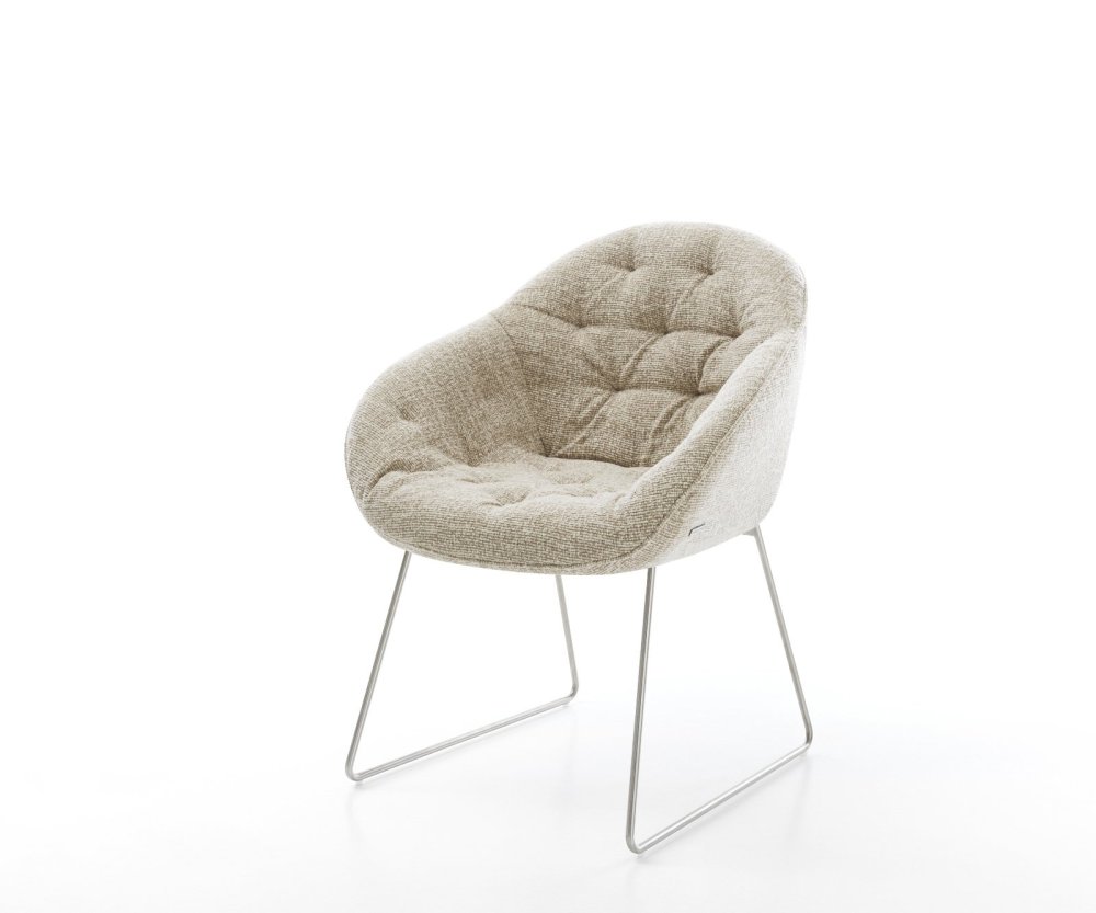 Jedálenská stolička Gaio-Flex tkanina mäkký béžová tenká podstava