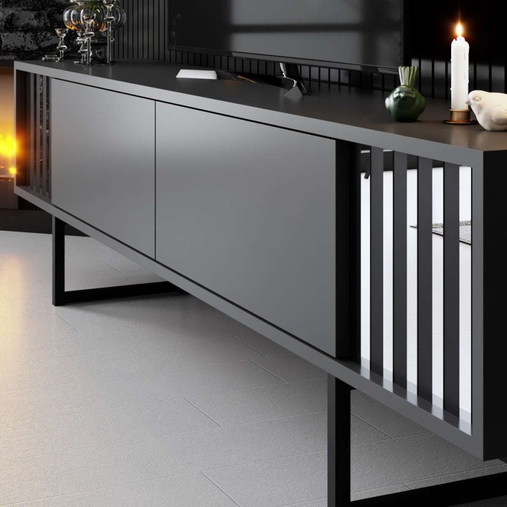 TV stolek Chrome Line - Anthracite, Black (obrázek 6)
