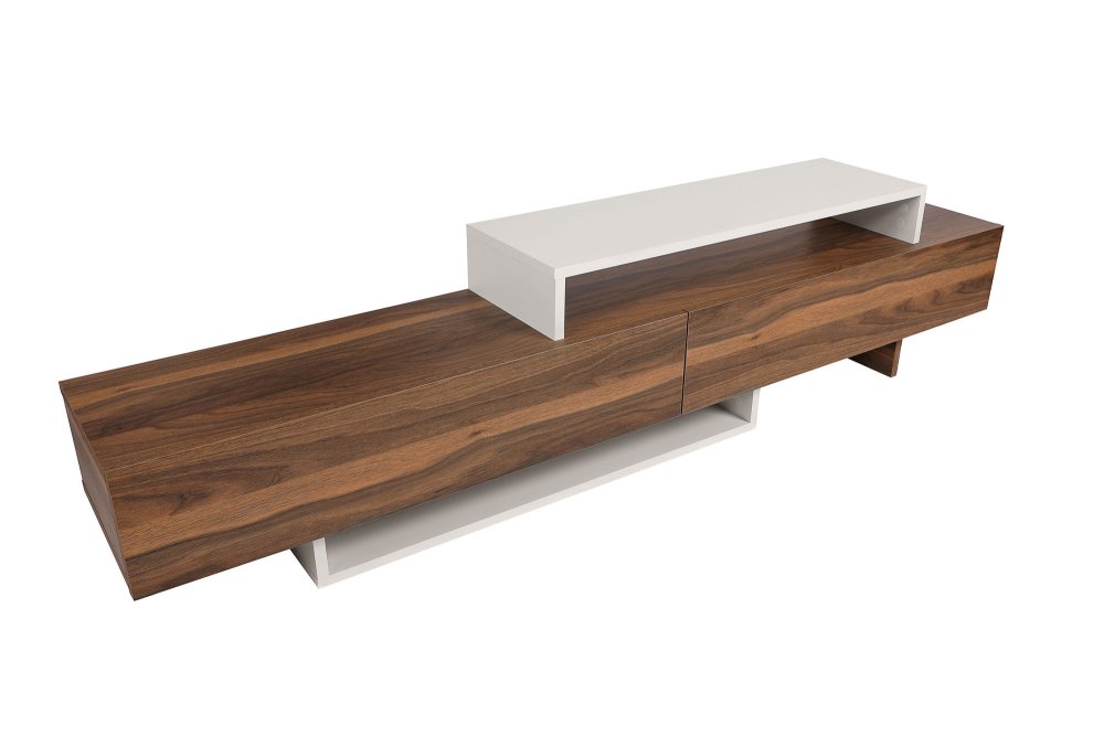 TV stěna / Sestava pod TV Nirvana - Teak, White (obrázek 8)