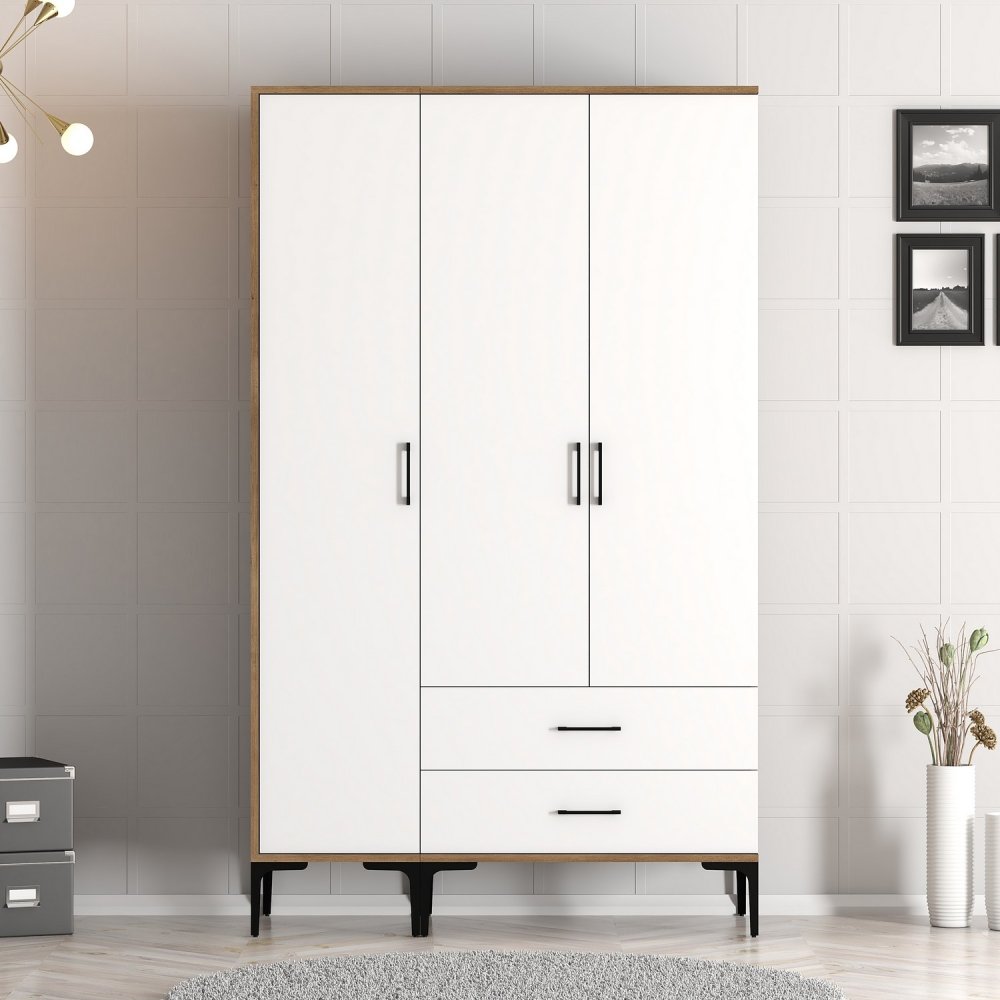 Šatní skříň Kumsal ST - Walnut, White (obrázek 8)