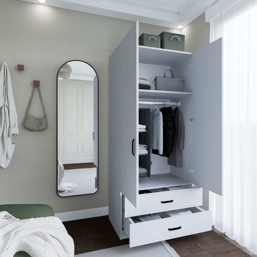 Šatní skříň Yaman 1600-042 - White (obrázek 3)