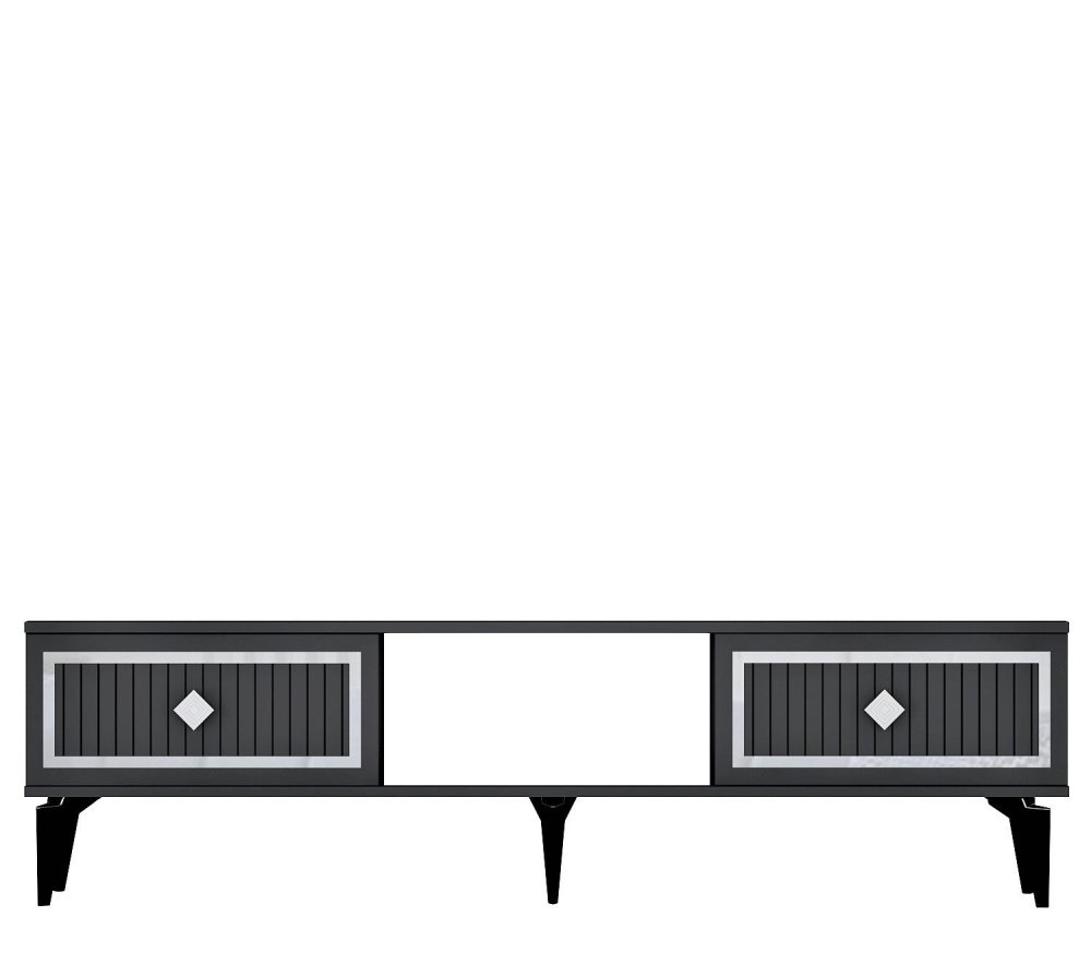 TV stolík Nil - Anthracite, Silver