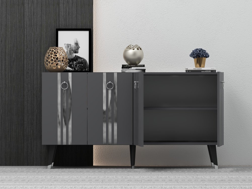 Konzolový stolek Isil - Anthracite, Silver (obrázek 6)