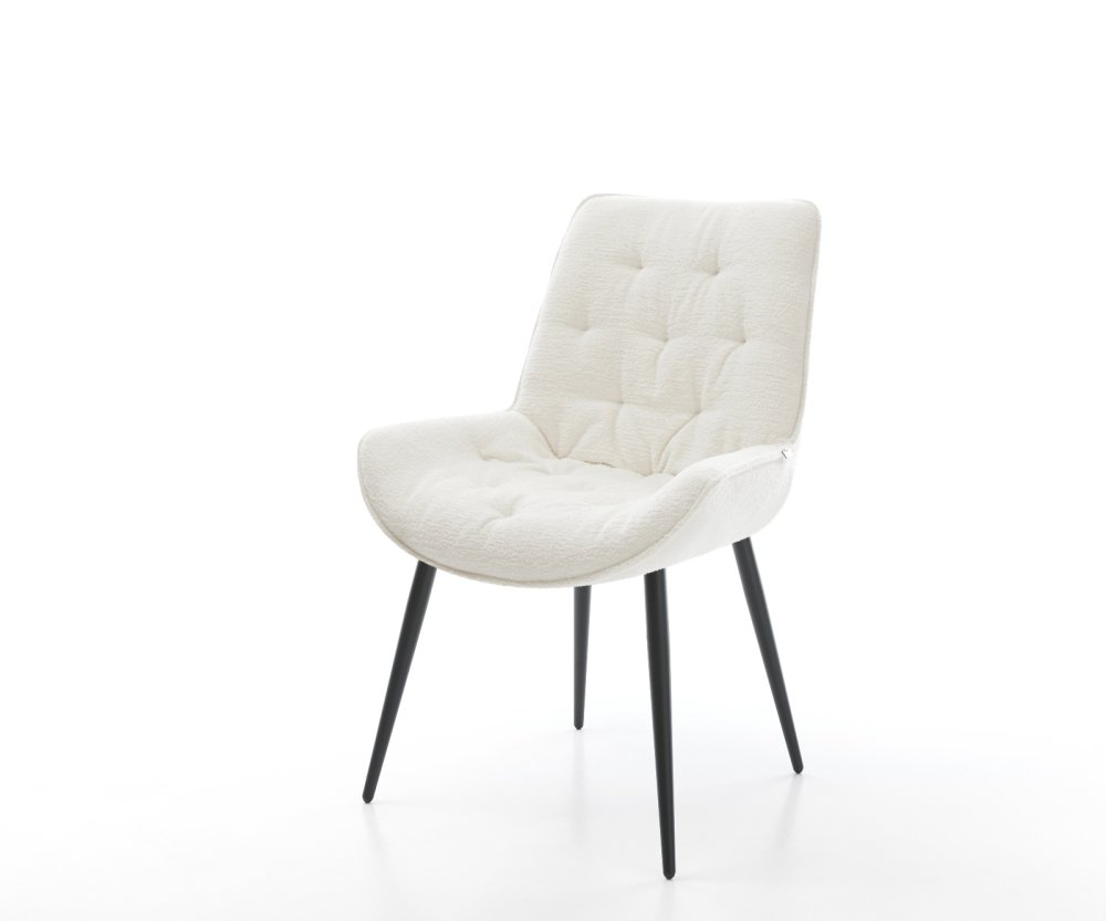 Jedálenská stolička Taimi-Flex bouclé mäkký béžová 4-nohá zúžená