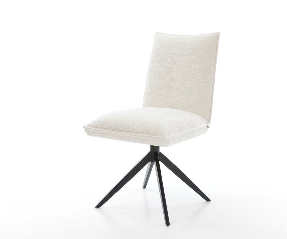 Jedálenská stolička Lelio-Flex bouclé mäkký béžová krížová podstava