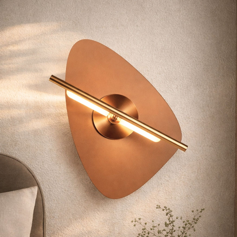 Levně RELAX lampa kinkiet mosiężny 5W LED 3000K klosz bursztynowy