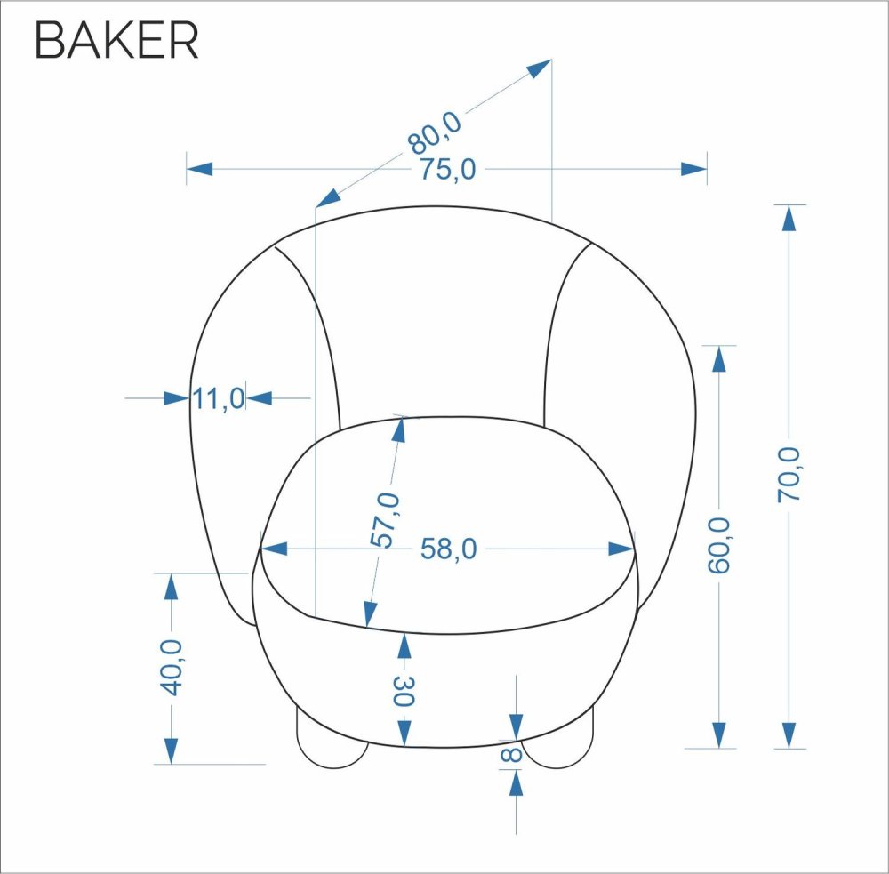 Kreslo BAKER Halmar