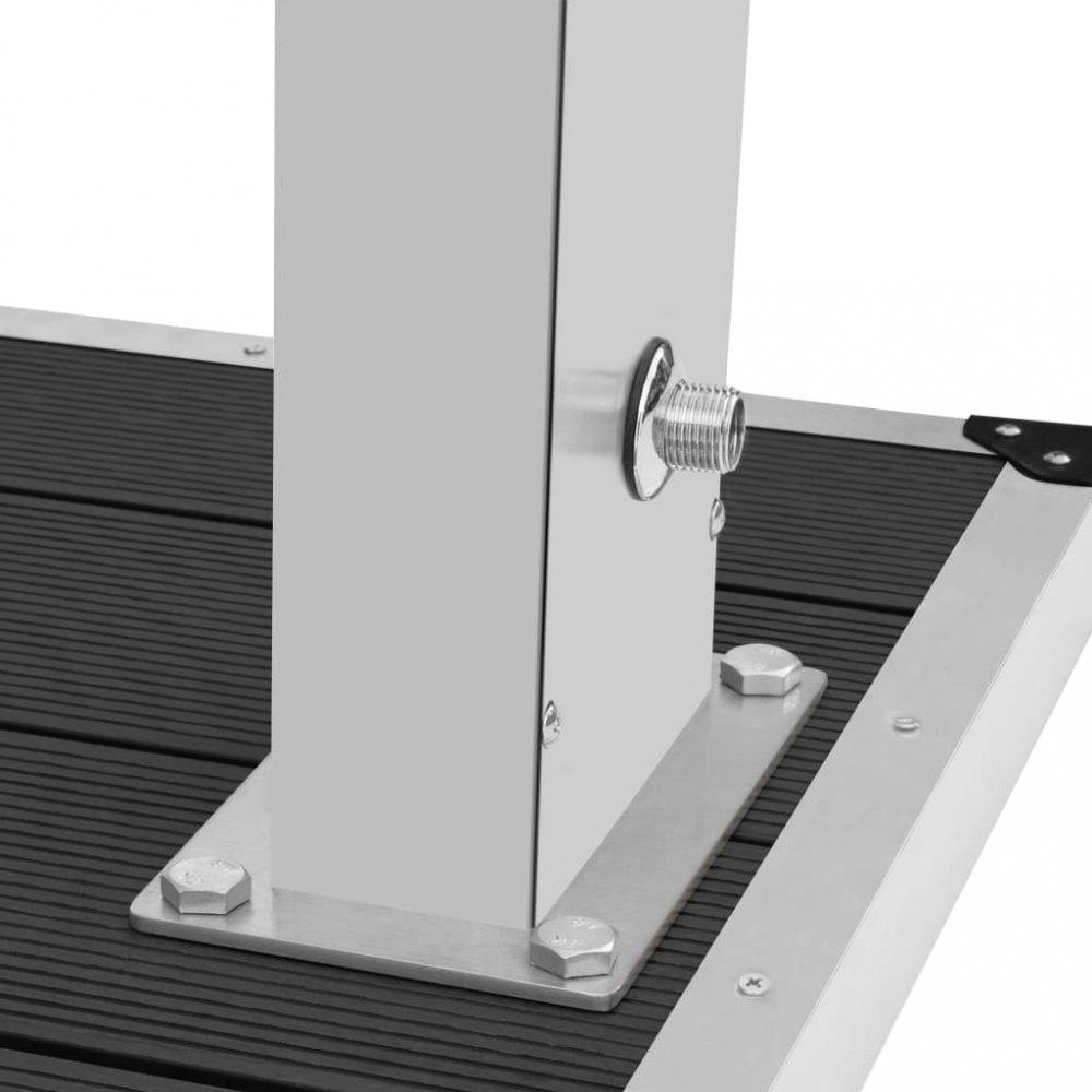 Zahradní sprcha s vaničkou Dekorhome Šedá Obrázek