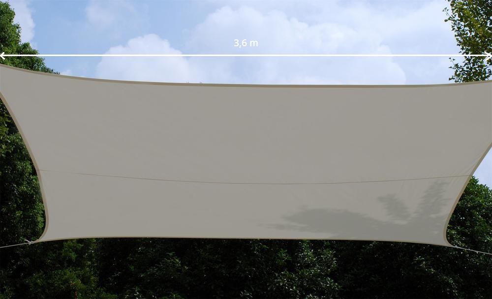Levně Stínící plachta ČTVEREC Rojaplast 3,6x3,6 m