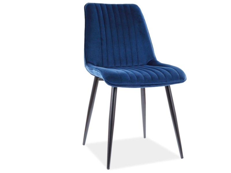 Jídelní židle KIM OX VELVET Signal Tmavě modrá