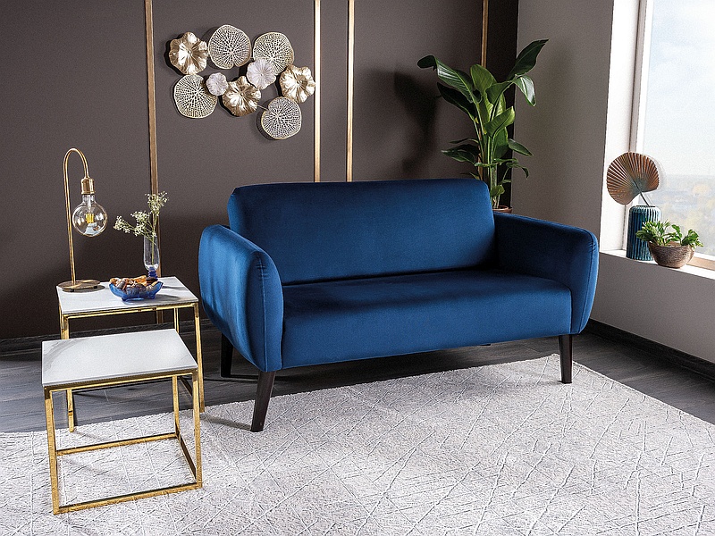 Pohovka ELSA VELVET Signal Modrá Obrázek