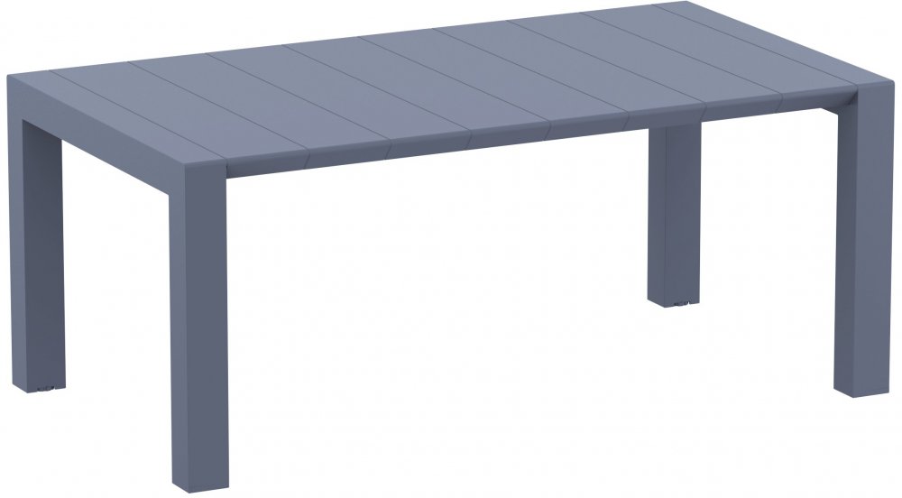 RRozkládací zahradní stůl 180+40 cm Tmavě šedá