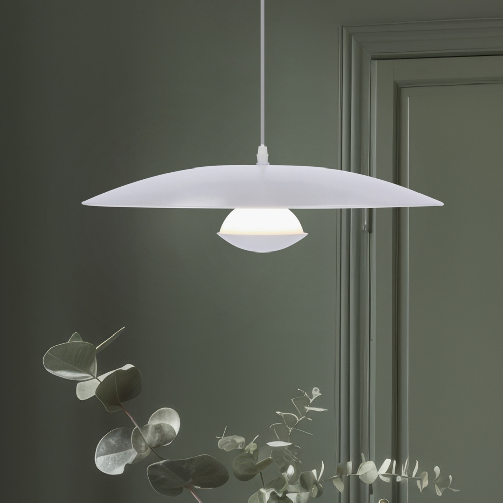 Závesná lampa biela LED 48cm Lund Ledea