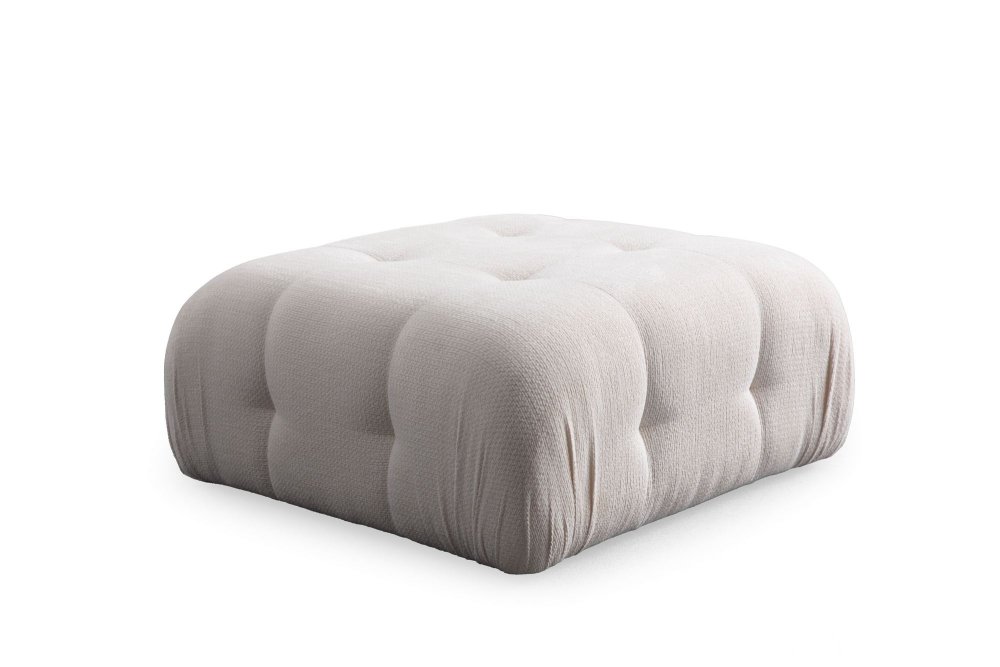 Rohová sedací souprava Amaris 3 Seater With Pouffe - White (obrázek 8)