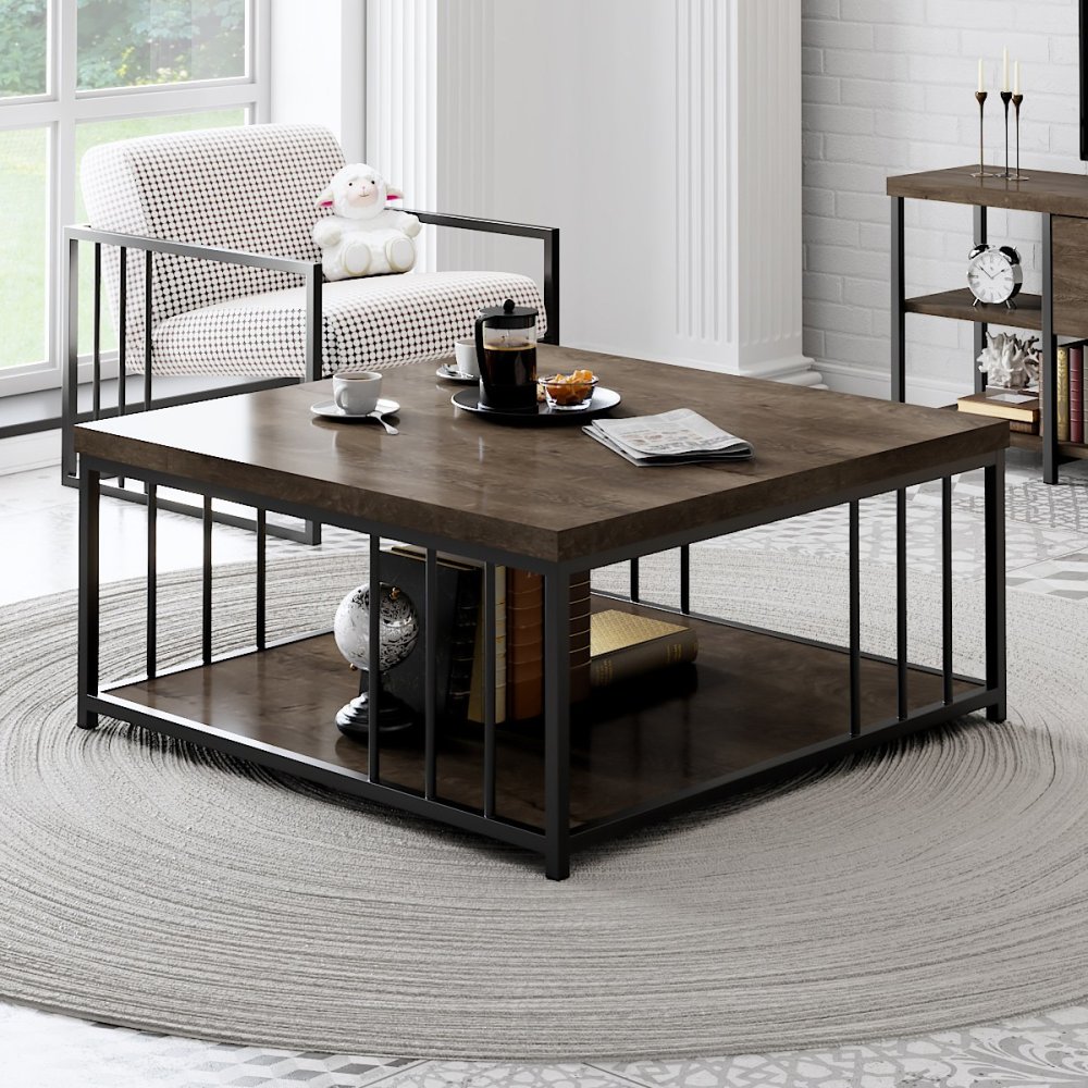 Konferenční stolek Zenn - Walnut, Black (obrázek 5)
