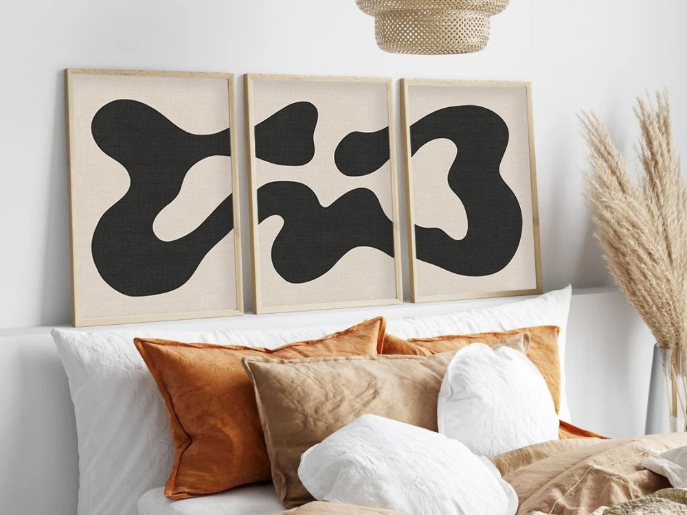 Dekoratívny rámovaný obraz z MDF (3 kusy) Huhu199 - 50 x 70