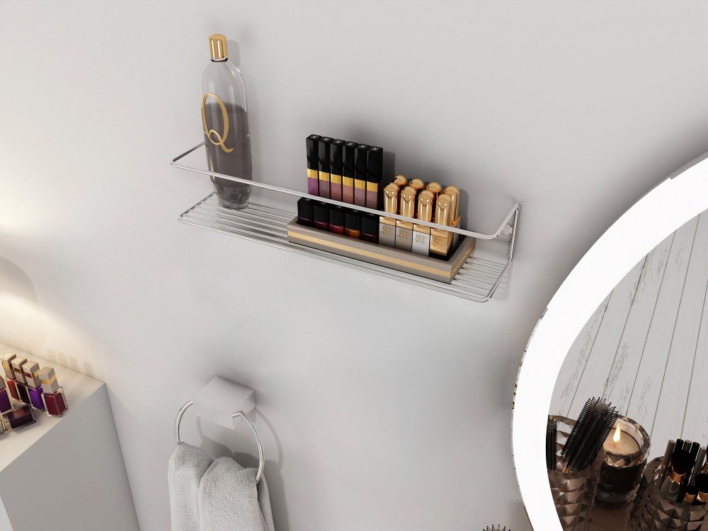 Nástenná polica Banyo Makyaj Rafı, Baharatlık - Chrome