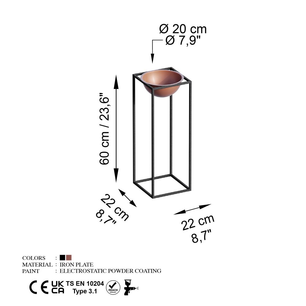 Dekorativní květináč GED-021-B (obrázek 3)