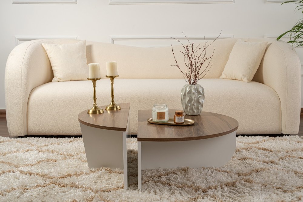 Konferenční stolek Orion - Walnut, White (obrázek 9)