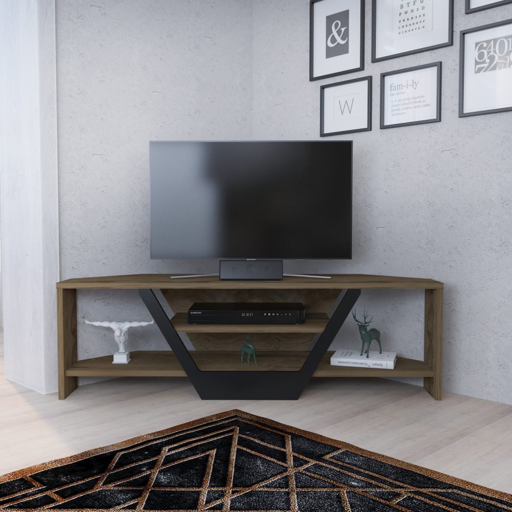 TV stolík Sares - Oud Oak, Black