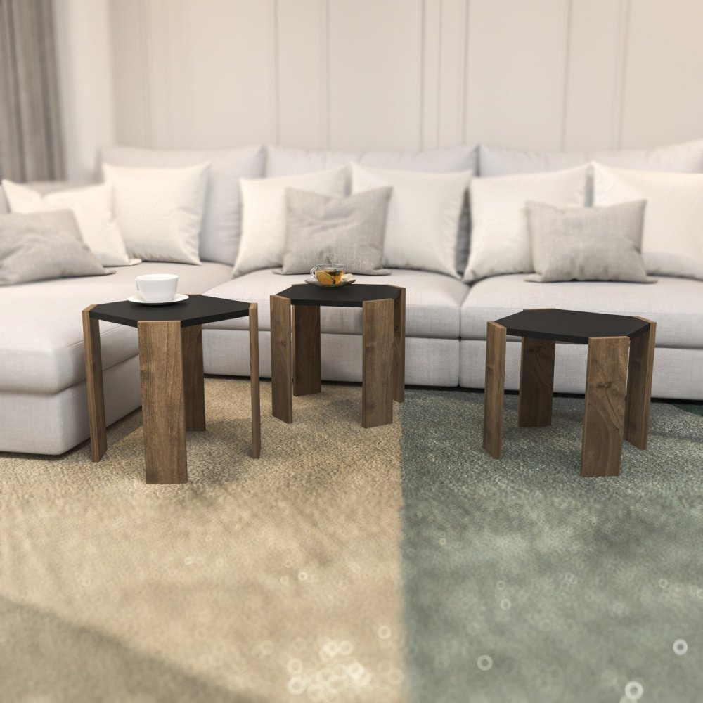 Konferenční stolek Lori - Anthracite, Walnut (obrázek 5)