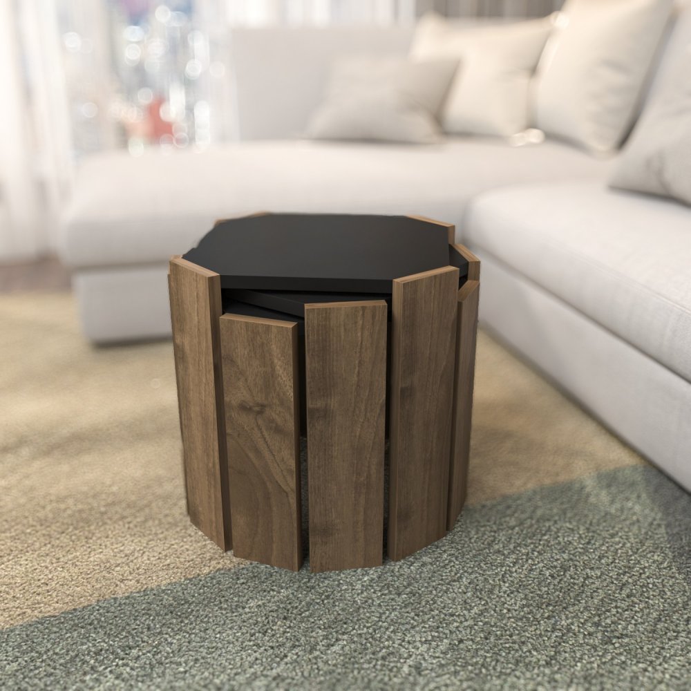 Konferenční stolek Lori - Anthracite, Walnut (obrázek 6)