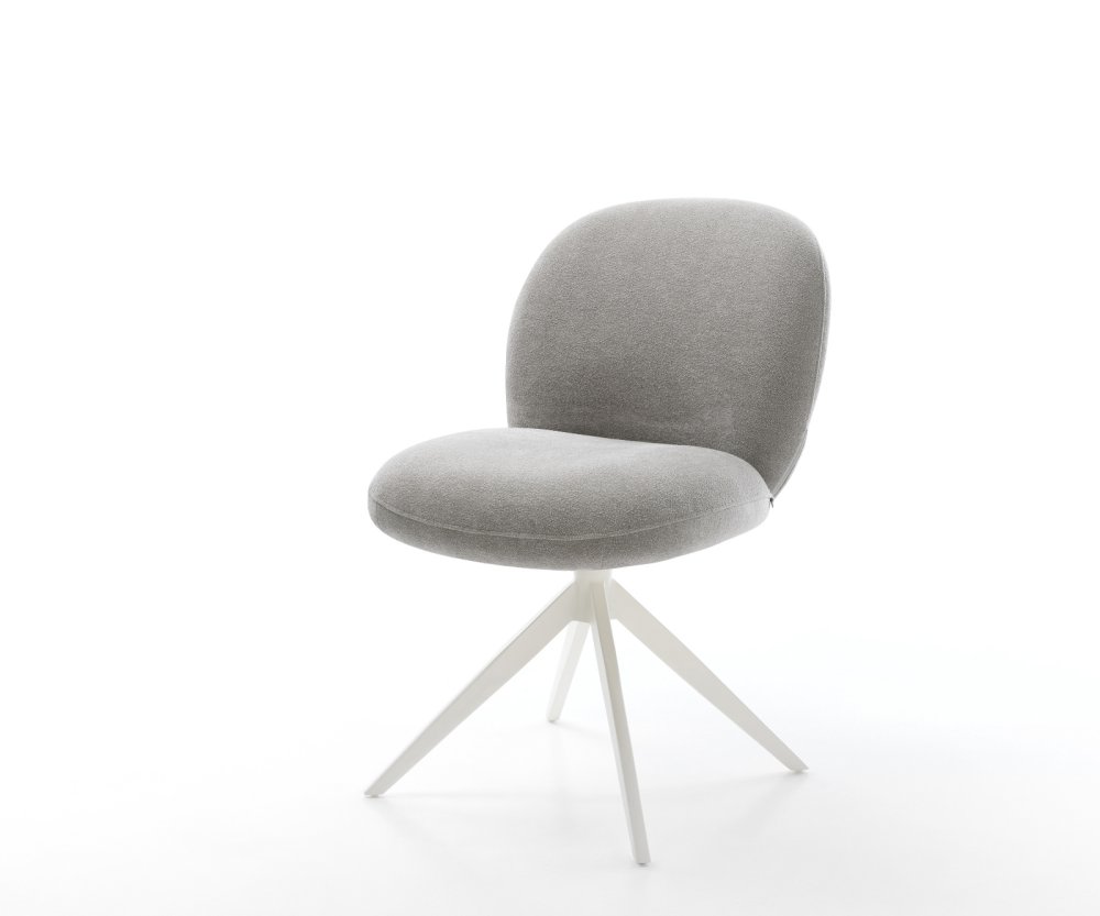 Jedálenská stolička Nube-Flex tkanina mäkký sivá krížová podstava