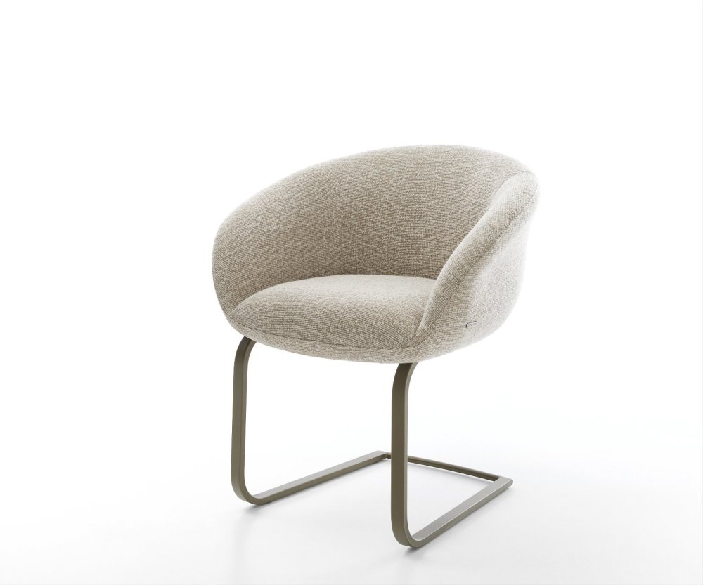 Jedálenská stolička Vinka-Flex s opierkami tkanina mäkký béžová