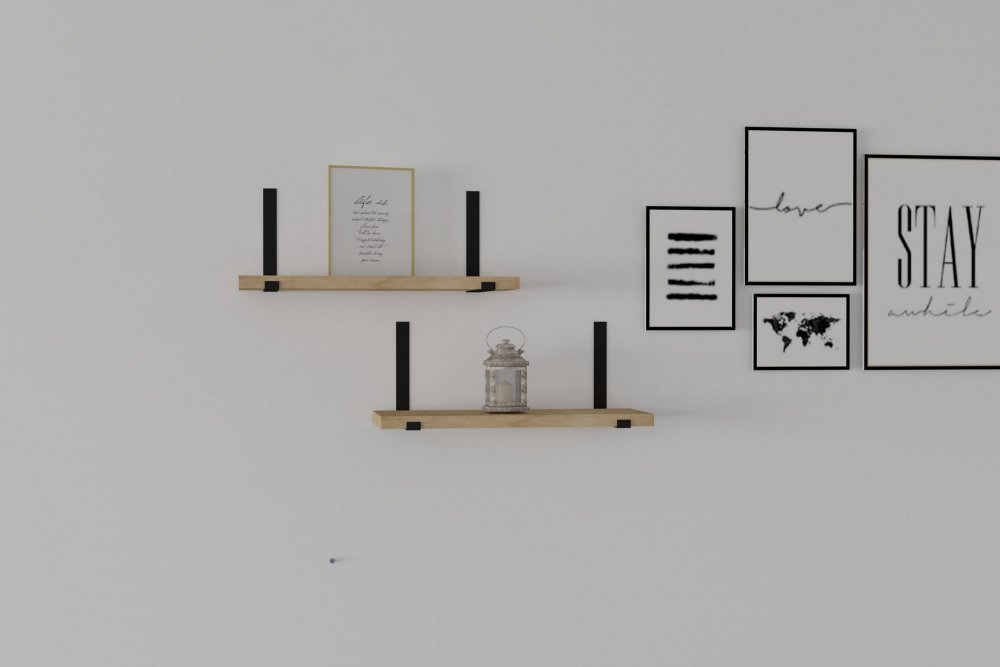 Nástenná polica Lama - Sapphire Oak