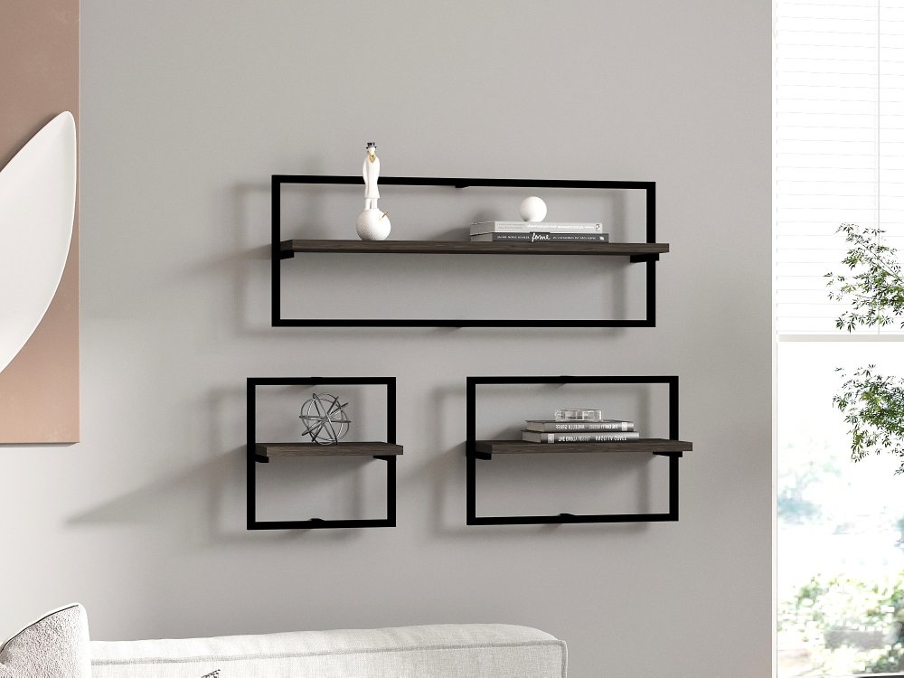 Nástenná polica Yeso - Anthracite