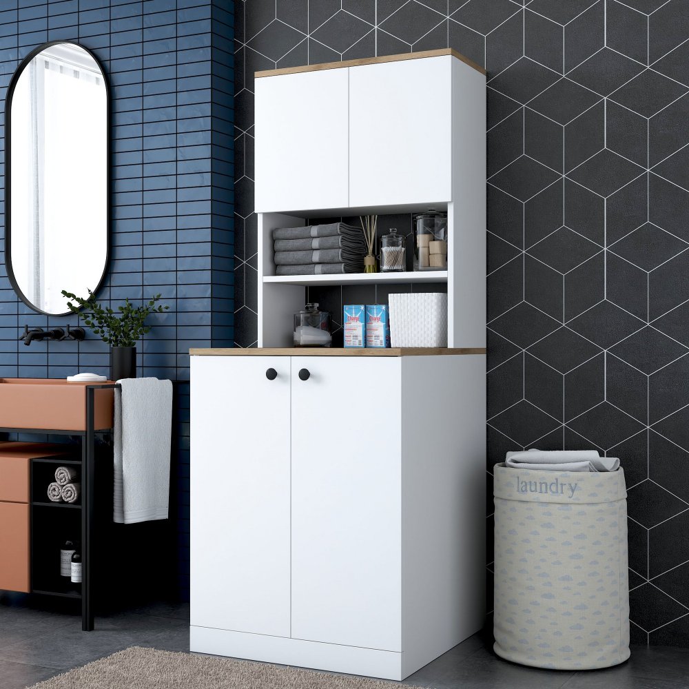 Skrinka na práčku KD102 - 2160 - Walnut