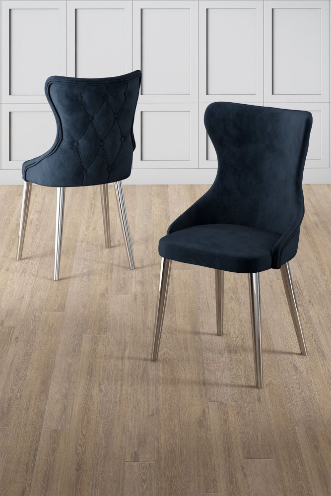 Súprava stoličiek (6 kusov) Alpa - Anthracite, Chrome