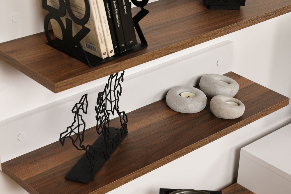TV stěna / Sestava pod TV Nirvana - Teak, White (obrázek 11)