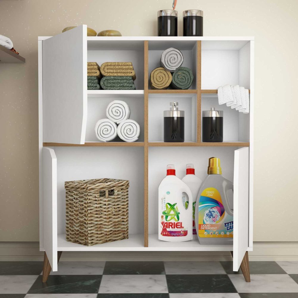 Víceúčelová skříňka Pulse - White, Walnut (obrázek 4)