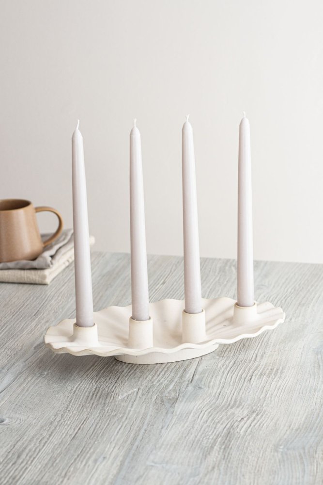 Candlestick Set (5 Pieces) Istridye - Beige