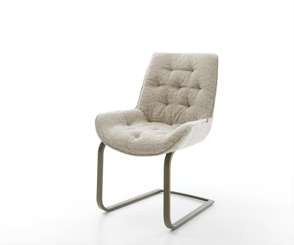 Konzolová jedálenská stolička Taimi-Flex tkanina mäkká béžová