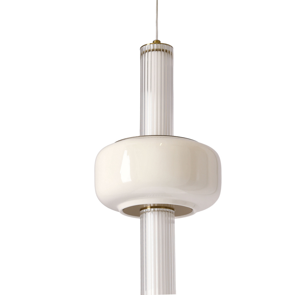 PURAS G lampa wisząca 15W LED 3000K klosz bezbarwny+biały