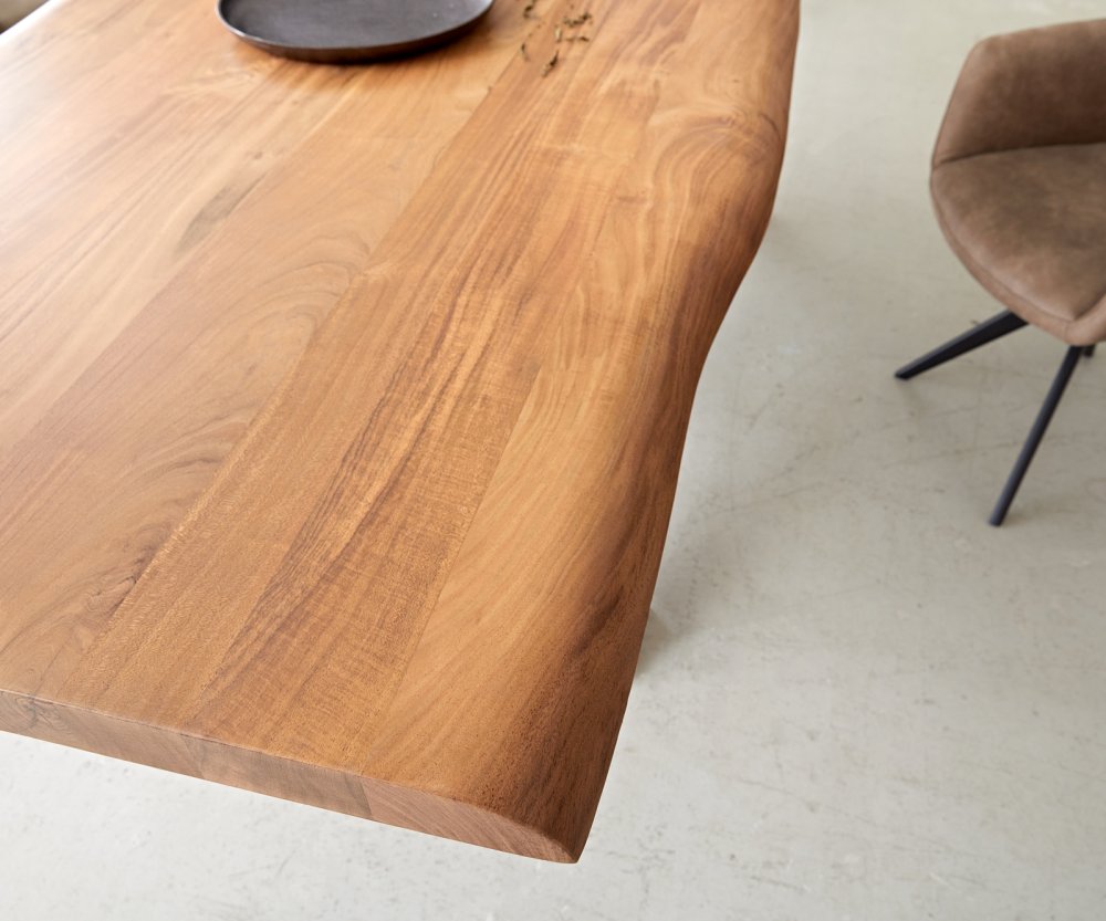 Jedálenský stôl Edge 260x100 XL akácia prírodná krížová podstava