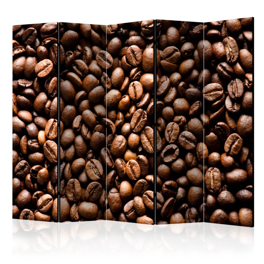 Paraván Roasted coffee beans Dekorhome 225x172 cm (5-dielny)