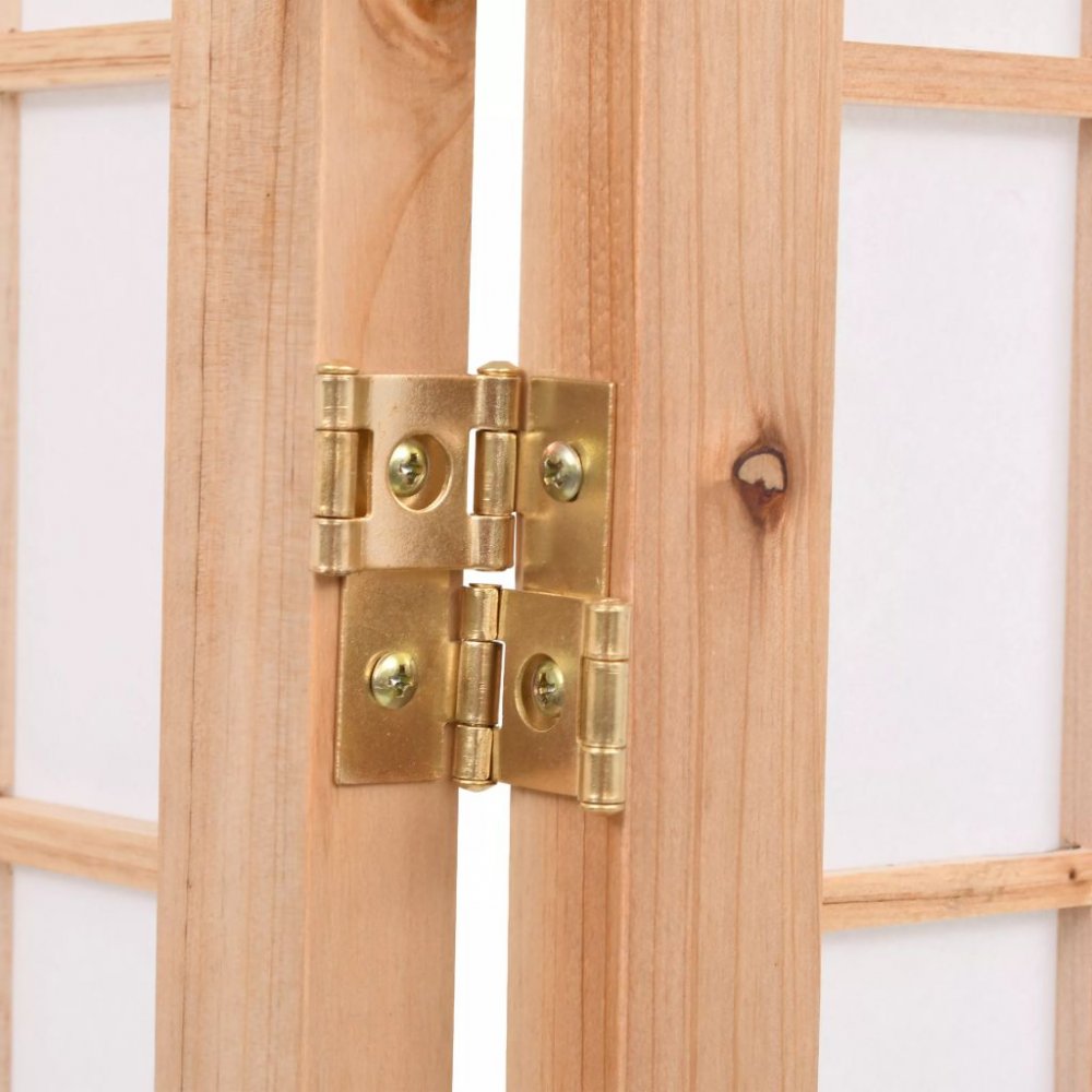 Paraván 6dílný dřevo / papír Dekorhome Bílá Obrázek