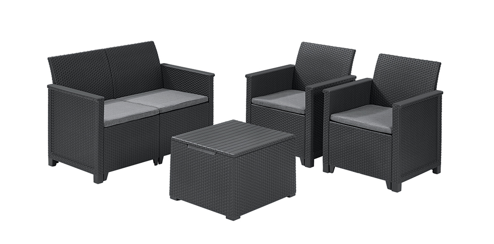 EMMA 2 seaters sofa set - Allibert Cappuccino Obrázek