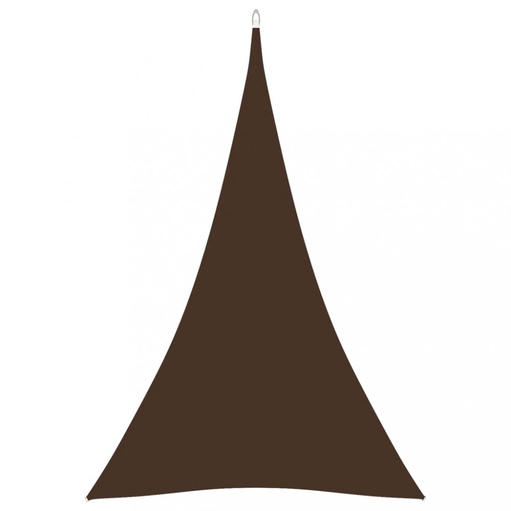 Levně Stínící plachta trojúhelníková 5 x 7 x 7 m oxfordská látka Dekorhome Hnědá