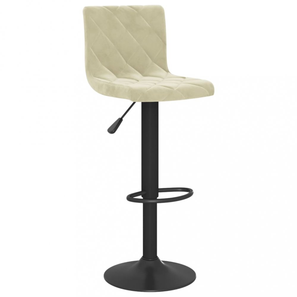 E-shop Barová stolička zamat / kov Dekorhome Krémová
