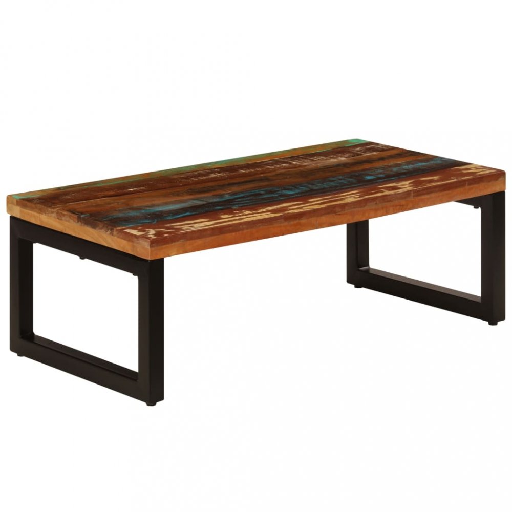 Levně Konferenční stolek masivní dřevo / kov Dekorhome Recyklované dřevo