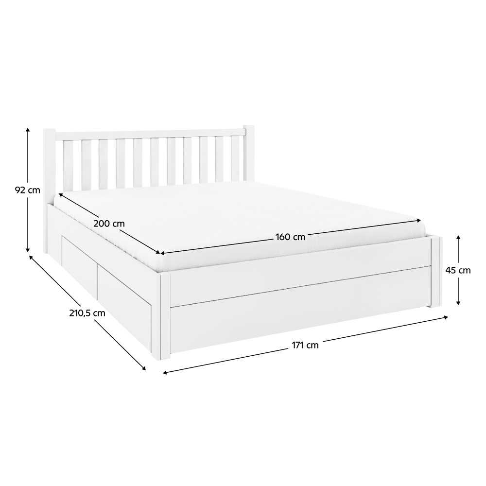 Postel s úložným prostorem LUSY 160 cm