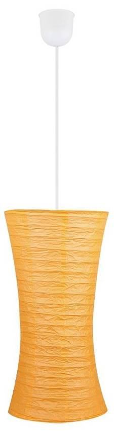 Oranžová papierová závesná lampa, nastaviteľná, 60W E27 Tai