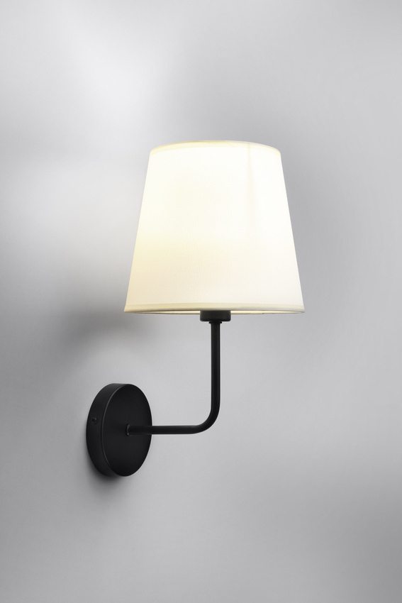 Nástenná lampa Pasteri matná čierna a béžová