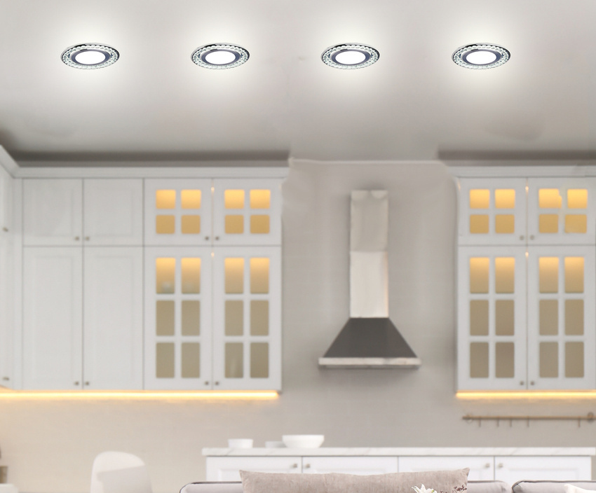 Strieborné LED stropné svietidlo 6500K SSP-30