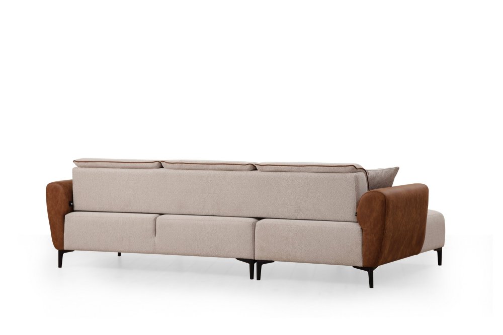 Rohová rozkládací pohovka Aren Left - Beige, Cinnamon (obrázek 6)